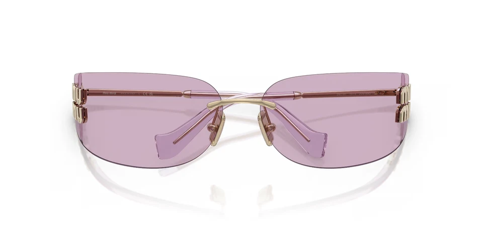Gafas de sol envolventes Miu Miu MU A51S ZVN90O rosa dorado pálido para mujer AUTÉNTICAS Foto 2 de 4