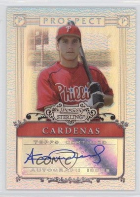 2006 Bowman Sterling Prospects Refractor /199 Adrian Cardenas #BSP-AC Auto 0f8
