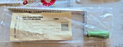 New Pampered Chef #2433 Thick-Slice Green Handle Apple Peeler Corer Attachment