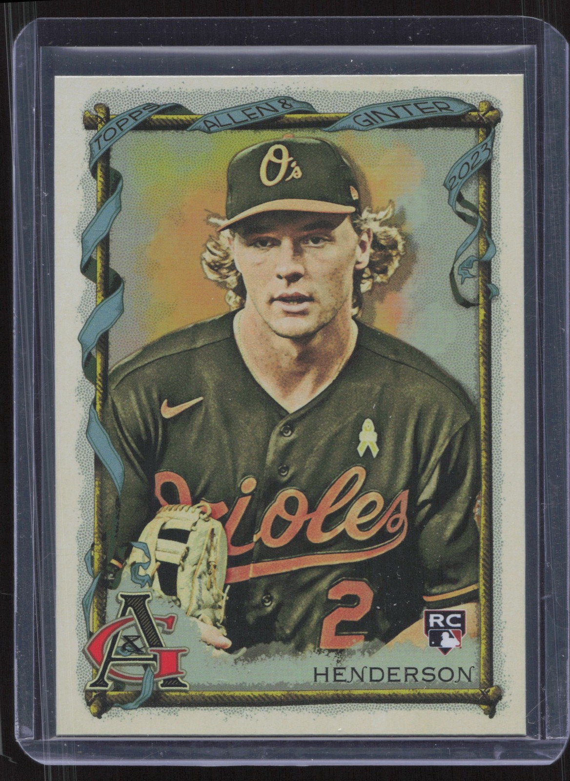 2023 Topps Allen & Ginter #72 Gunnar Henderson Silver Portrait RC Orioles