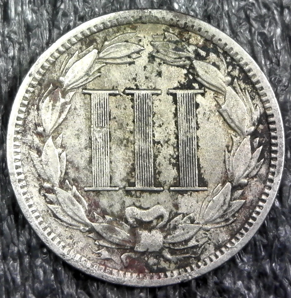 1889 3-Cent Nickel Three-Cent Coin - Very Low Mintage of 18,125 - (Z656) - Image 3 of 3