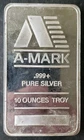 A-Mark 10oz Silver Bar