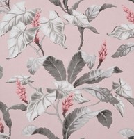 M1690_ Crown Tropische, Laub, Groß Rosa Grau Rouge Fine Decor Tapete
