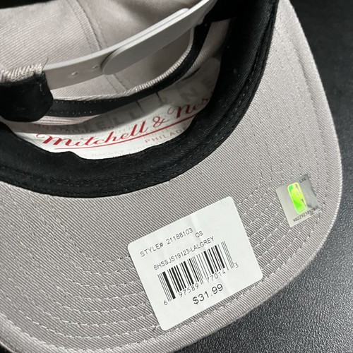 NBA Los Angeles LA Lakers Grey Fade Snapback Hat Mitchell & Ness, Cap - Picture 3 of 3