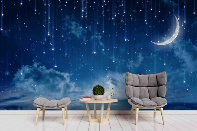 3D Starry Space Wallpaper Mural Peel and Stick Wallpaper Removable Wall Prints Stickers FC