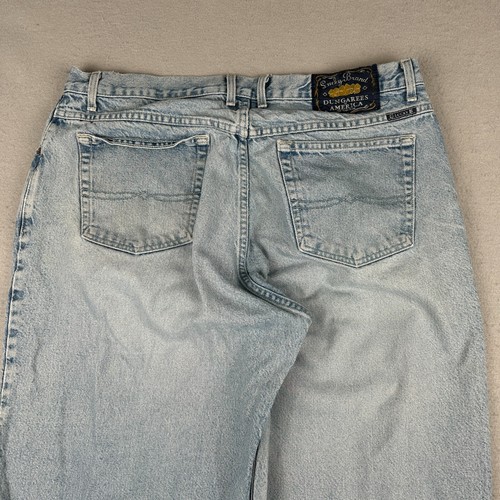 Pantalones de mezclilla vintage Lucky Brand para hombre 40 (se adapta a 36x34) azules holgados pierna ancha estilo JNCO - Imagen 3 de 18