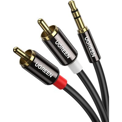 High-Quality 2m RCA Audio Cable with Gold-Plated Connectors - Noise-Free Sound