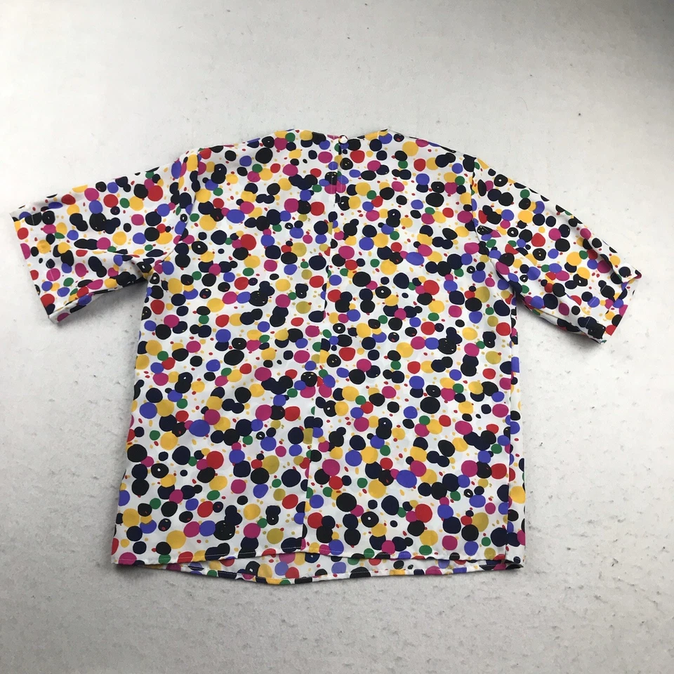 Blusa Pullover Pierre Cardin Top Para Mujer Grande Multi Lunares Ligera Foto 4 de 4