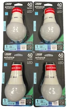 Lot of 4 x Feit Electric LED A19 GU24 Base Dimmable 60W = Only uses 8.8W 22 Year