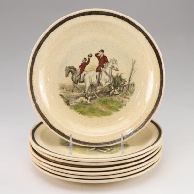 Vtg Royal Worcester (Herring Hunt) Palissy England, 19pc Dinnerware set