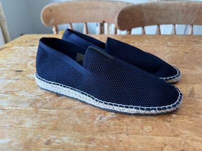 WOMENS KURT GEIGER NAVY CANVAS SLIP ON TRAINERS UK SHOES FLAT SPORT  UK