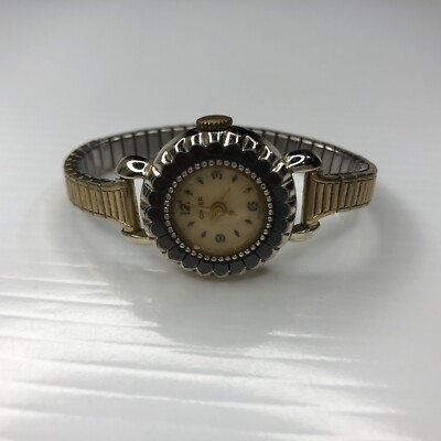 X11 CIMIER Swiss Two Tone Floral Deco Vtg Retro Mother Pearl Watch Not Winding