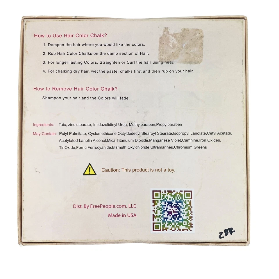 Free People Tiza para el Cabello 24 Palitos Pastel Color Temporal NUEVO Aplicar Tinte Húmedo/Seco Foto 3 de 4