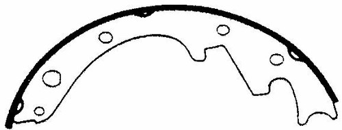 NR432 Front Riveted Drum Brake Shoe - Picture 7 of 7