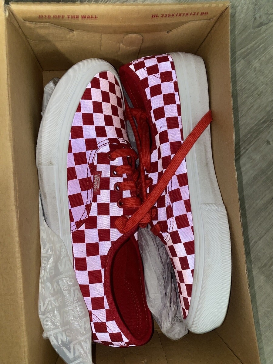 red reflective vans