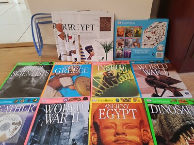 8 DK Eyewitness Books 8 Giant Wall Posters and CD With 800 Clipart