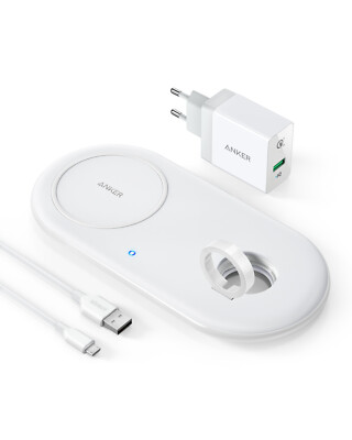 Anker PowerWave+ Qi-zertifiziertes 2-in-1 Ladepad für Apple Watch 4 / iPhone 12