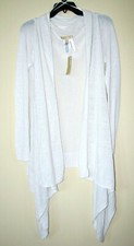 NEW MICHAEL KORS FLYAWAY OPEN CARDIGAN IN OFF WHITE,IVORY,BONE COLOR-MSRP $120