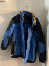 Lands End 2 In 1 Boys Size Medium 12 Royal Outerwear Jacket Excellent Condition