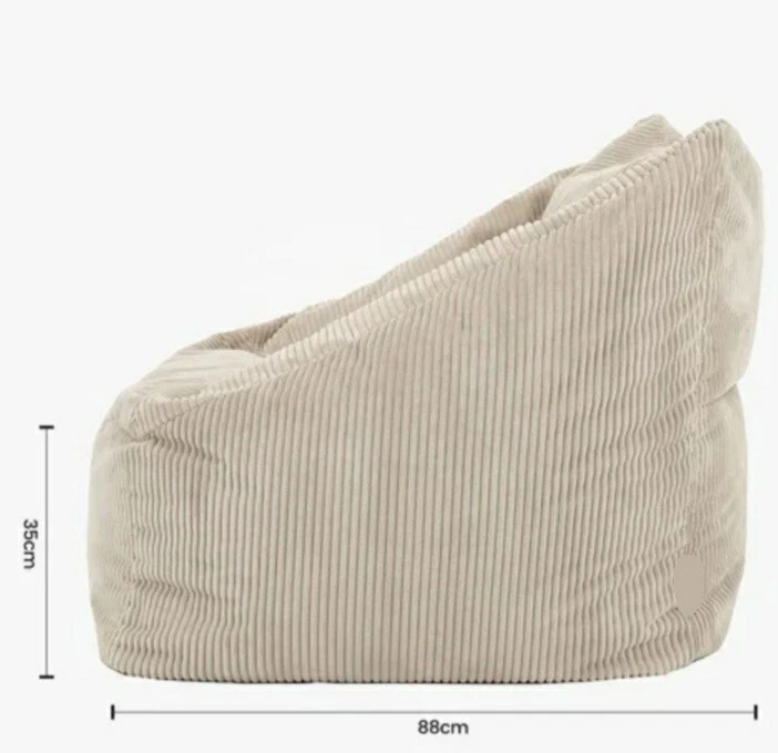 Sitzsack Grau XL Cord Cordstoff Beanbag Relax Wohnzimmer Entspannen - Unbefüllt! - Bild 2 von 4