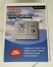 1 Open Box Goodman Non-Programmable Digital Thermostat TSTATG2100-2 Free Ship!