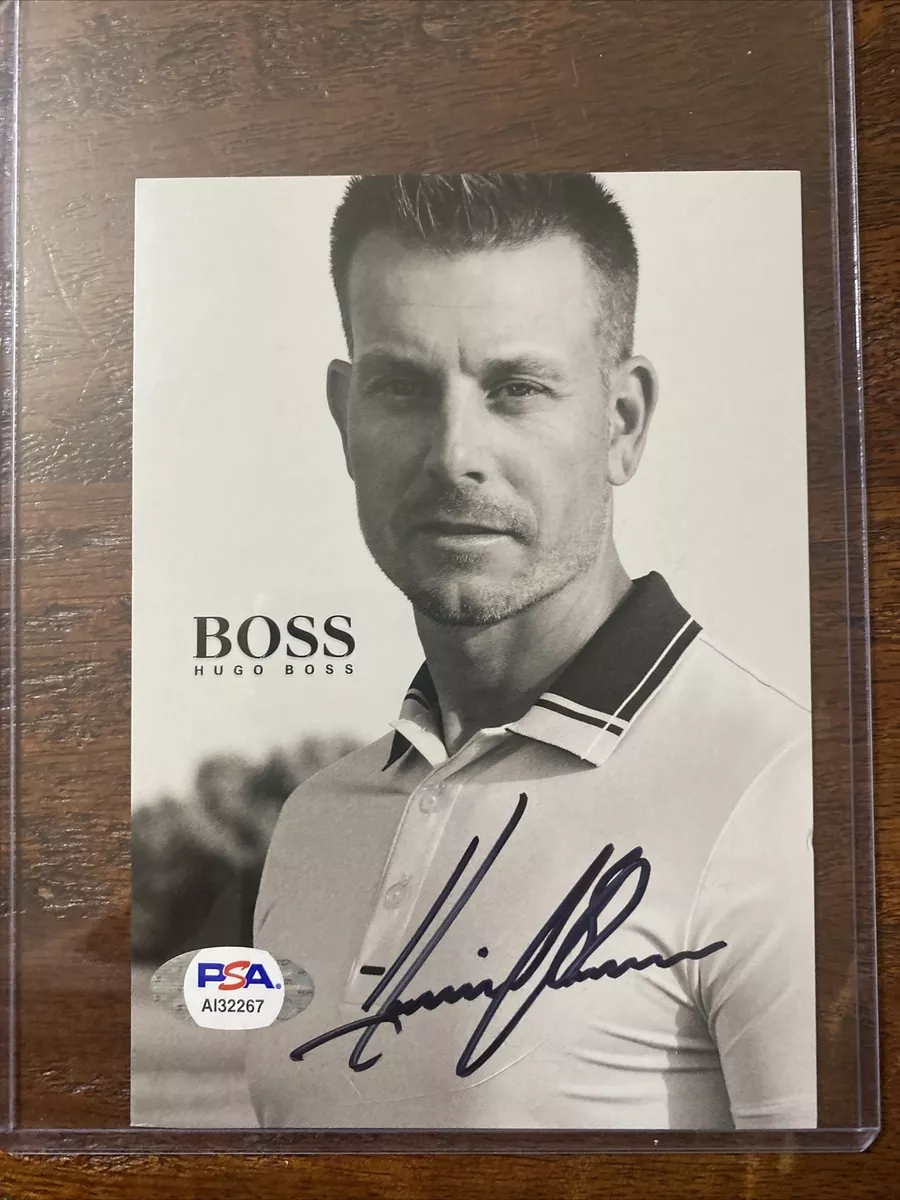 Henrik Stenson Signed 4x6 Hugo Boss Post Card Photo Psa Dna Coa Autographed Golf