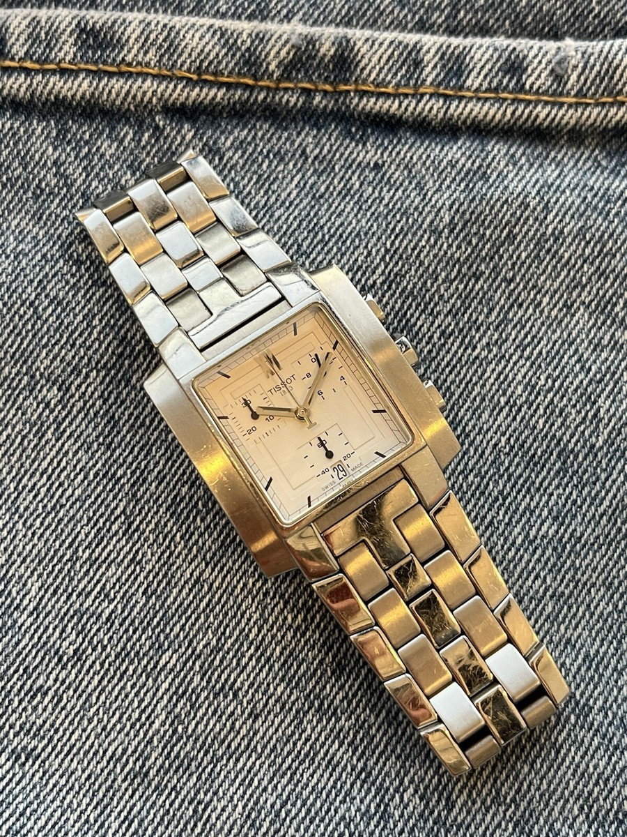 Tissot Chronograph L875/975K Quartz Wristwatch SS Big Size Swiss