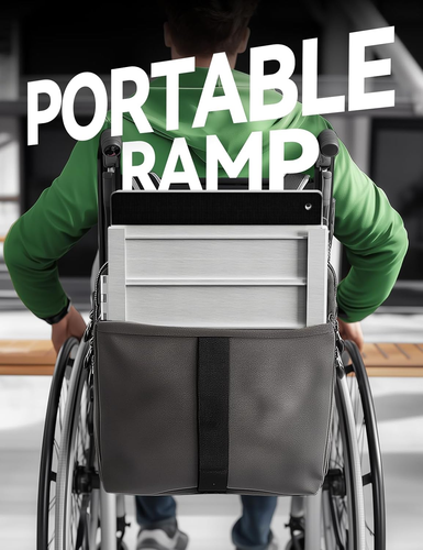 FACHNUO 2 Feet Portable Wheelchair Ramp, Non-Skid Aluminum Handicap Ramps with H - Picture 7 of 12