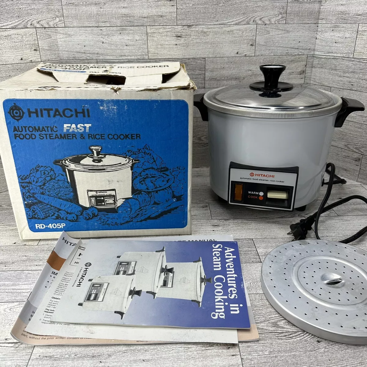 Vintage HITACHI RD-405P Chime-O-Matic Automatic Rice Cooker Veggie