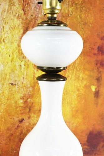 Table Lamp Original Danish Retro White Ceramic Mid 20th Century 50s 60s Atomic - Picture 4 of 8
