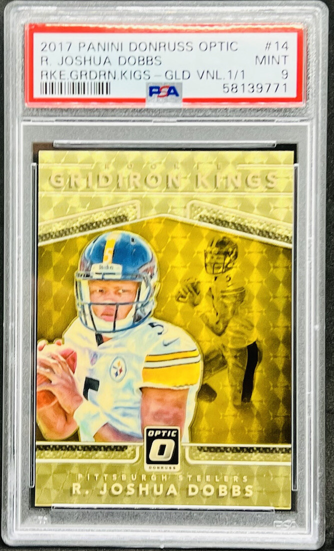 Joshua Dobbs Panini Donruss Optic Rookie Gridiron Kings #14 Gold Vinyl