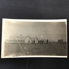  c 1915 Work Camp Tents Military Postcard Photo Post Card
