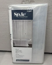 Style Selections Shower Liner Clear PEVA Lightweight 70" x 72" 