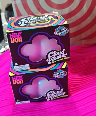 Schylling NeeDoh Cloud Pleaser Sensory Squeeze Toy, Pink/Purple, 2-Pack