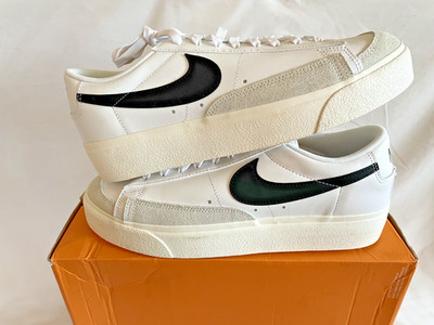 Size 12w/10.5m - Nike Blazer Platform Low White/Black-Sail-Team Orange
