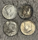 1964-D Kennedy Half Dollar LOT OF 4 !!!0.9 Fine Silver Business Strike #coins