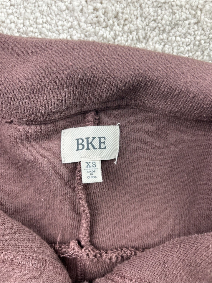 BKE XS 毛衣女式棕色模糊柔软保暖原始边缘套衫 BOHO Y2K — 第 3/4 张图片