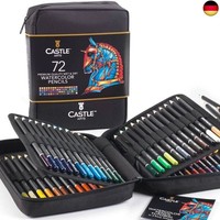 72 Aquarellstifte Set | Leuchtende Pigmente Zum Vermischen, Zeichnen Und Malen