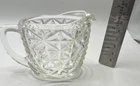 Vintage 1960’s Anchor Hocking Clear Pressed Glass Creamer stars and Bars