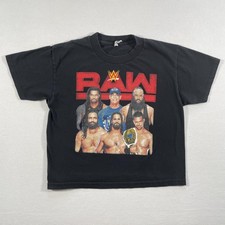 WWE Raw Shirt Youth Medium Black Tour Cities Graphic Wrestlers John Cena Tee