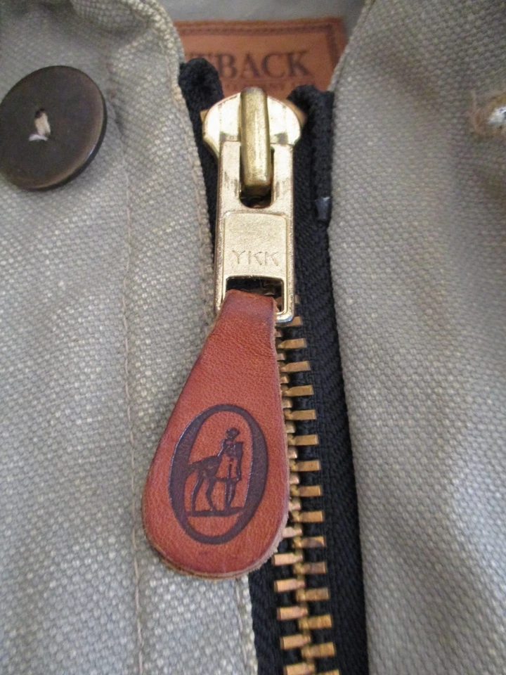 Chaqueta de Granero de Lona de Colección Outback Trading Country Squire Para Hombres M Cuello de Cuero Foto 4 de 4