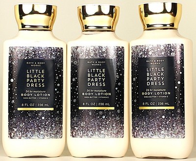 QTY 3 - Bath & Body Works LITTLE BLACK PARTY DRESS Body Lotion Cream 8oz
