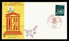 DR WHO 1966 JAPAN FDC UNESCO ANIV BSB/OVERSEAS MAILER CACHET M82347