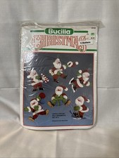 Bucilla Joyful Santas Felt Ornaments Kit New NOS Unopened Makes 6 Vintage 82638