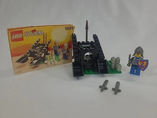 Lego Castle Black Knights 1491 Dual Defender Set 1992 Incomplete W Instructions