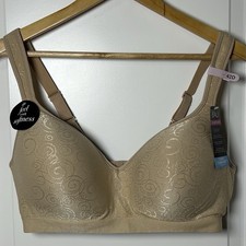 Bali Comfort Revolution Full Coverage Seamless Band Wireless Bra in Sandshell