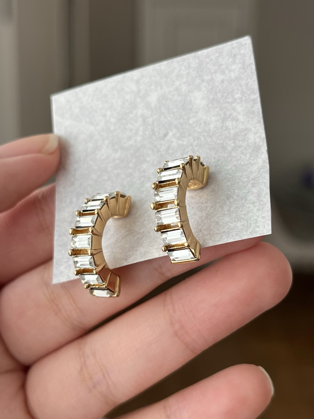 Vintage Christian Dior Rectangular Rhinestone Hol… - image 5