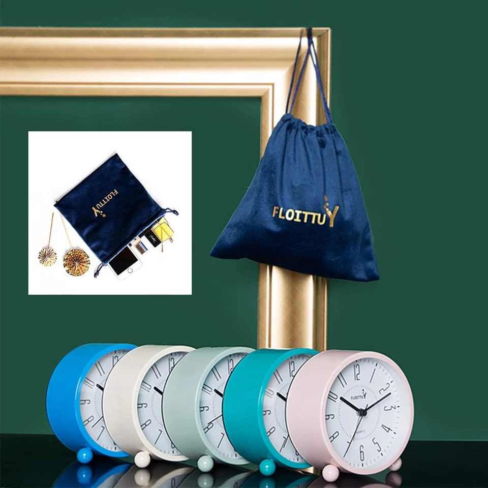 Super Silent Metal Alarm Clock,Beep Wake Round Alarm Clock with Night Light,Bat - Image 4 of 4