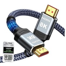 8K 10K 4K HDMI Cable 48Gbps 6.6FT/2M, Certified Ultra High Speed 6 feet Grey