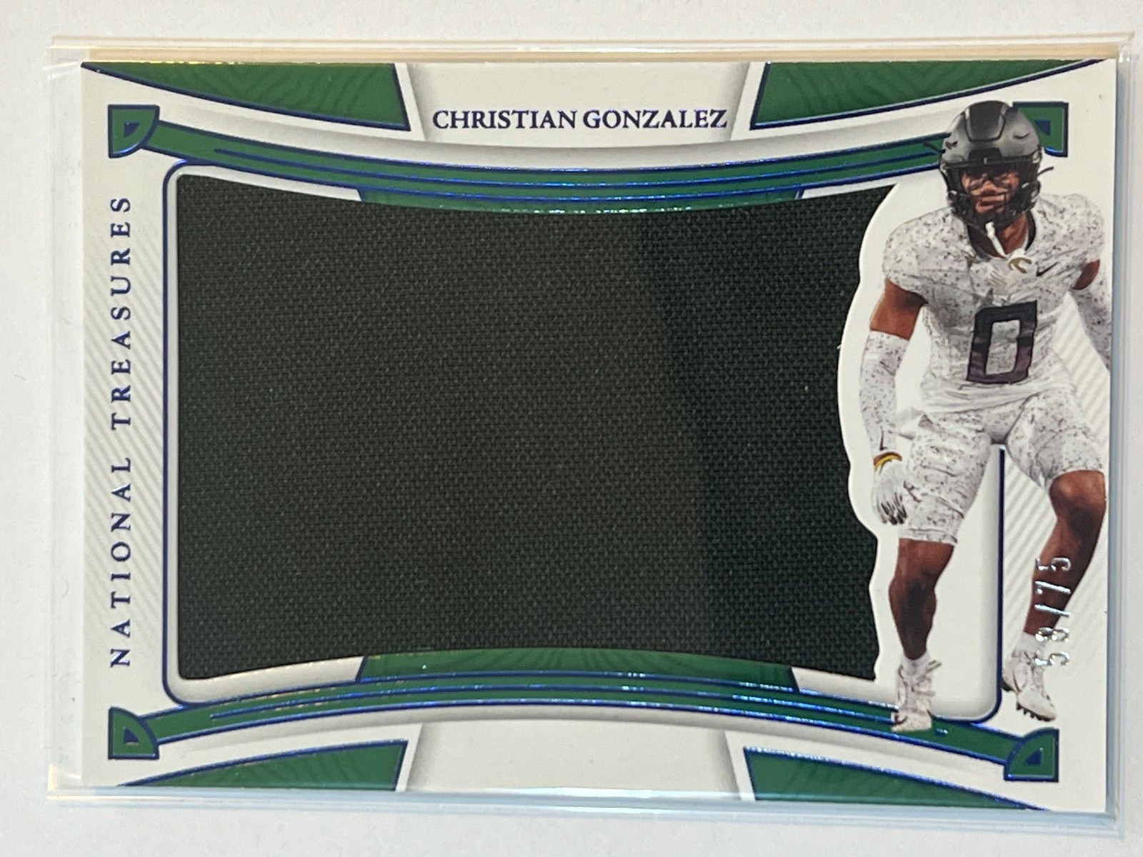 Christian Gonzalez Panini National Treasures Collegiate Rookie Silhouettes #RSCHG Base